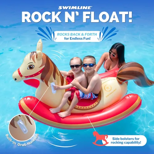 Miniatura 3 de Swimline Flotador inflable para piscina Ride-On – Flotador resistente con asas y respaldos laterales para uso en lago, playa y patio trasero