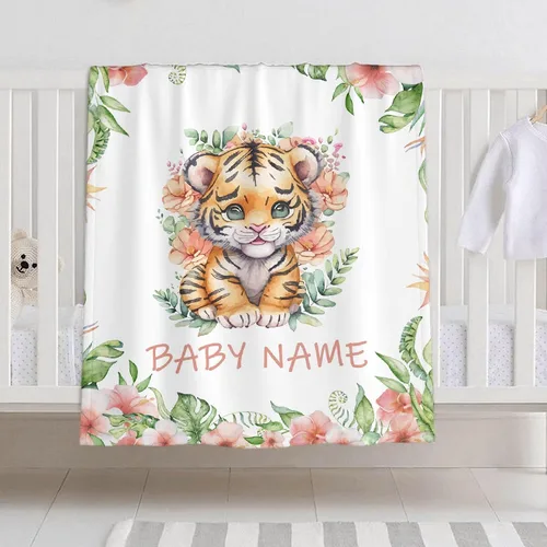 Miniatura 30 de Manta de bebé personalizada para niñas y niños, manta de bebé personalizada con nombre para niños pequeños, niños, ducha, recién nacidos, guardería