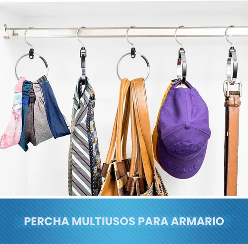 Miniatura 11 de ROLLY HANGER Perchas multiusos para armario, colgador de corbata y cinturón para armario, gran organizador de cinturón que ahorra espacio