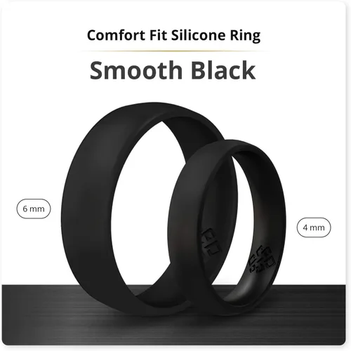 Miniatura 2 de Knot Theory Anillos de boda de silicona transpirable para hombres y mujeres Anillos de boda de goma de goma para él y ella Regalo de aniversario