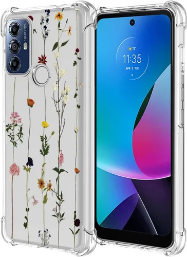 Miniatura 23 de Funda para Moto G Stylus 2021 4G Clear Flower Funda de teléfono TPU suave a prueba de golpes, antiarañazos, funda protectora para Motorola G Stylus