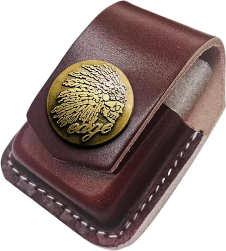 Miniatura 9 de Leather Lighter Case, Flip top Leather Lighter Pouch, Holder Case with Pocket Belt Loop,Handmade
