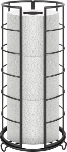 NearMoon Soporte organizador de papel higiénico, almacenamiento de 3 rollos de papel higiénico, accesorio de baño de metal, soporte para rollo de