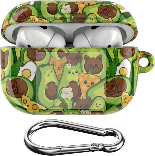 Miniatura 7 de Funda compatible con Airpods Pro Airpods 1, 2, 3 generación, sostenible, de cuerpo completo, diseño ecológico, funda de plástico con llavero Go