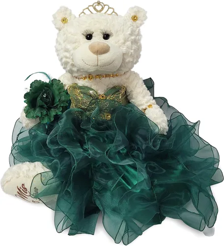Miniatura 20 de KINNEX COLLECTIONS SINCE 1997 20" Quince Anos Quinceanera Last Doll Osito de peluche con vestido (pieza central) ~ ARC16831-23R (Aqua)