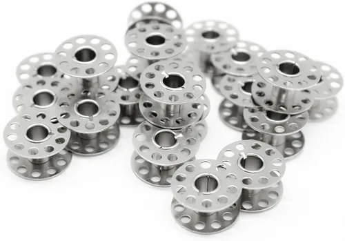 Miniatura 4 de YEQIN 25 bobinas de metal para máquina de coser con caja de almacenamiento, bobinas universales de clase 15 en estuche compatibles con Brother