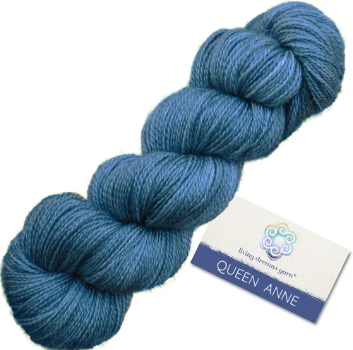 Living Dreams Queen Anne LACE - Ovillo de lana 100% suave y lujosamente suave, color azul