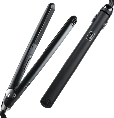 TYMO SWAY Plancha de pelo con calentamiento rápido de 10s, plancha plana profesional de 1 pulgada y rizador en uno con 32 temperaturas ajustables,