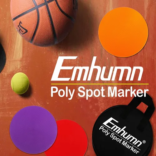 Miniatura 9 de Marcadores de punto Emhumn de 4 pulgadas y 9 pulgadas de polietileno para puntos de agilidad para entrenamiento en gimnasio/educación física, baile