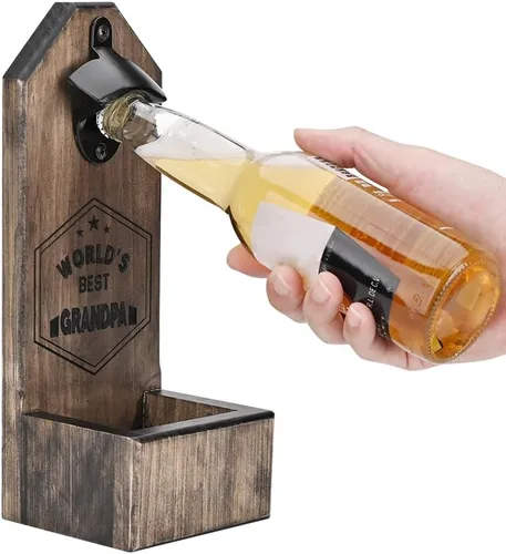 Miniatura 8 de Regalos de Navidad para papá de hija e hijo, abridor de botellas de cerveza montado en la pared, regalos de cumpleaños únicos para papá, padrastros