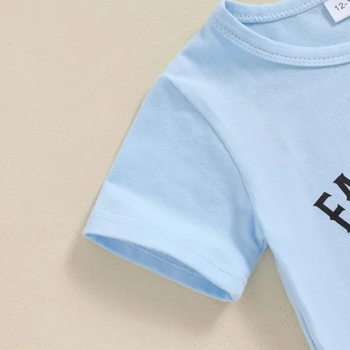 Miniatura 18 de fhutpw Conjunto de camiseta de manga corta con estampado de vaca y pantalones acampanados de dibujos animados para niñas