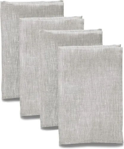 Miniatura 59 de Solino Home Athena - Juego de 4 manteles individuales cuadrados de lino natural claro de 14 x 14 pulgadas, manteles individuales 100 % lino puro