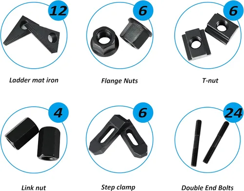 Miniatura 5 de HFS (R) Kit de Abrazaderas de Sujeción para Fresadora Bridgeport (Ranura de 1/2'' Perno de 3/8'') - Acero para Herramientas Duradero, Instalación