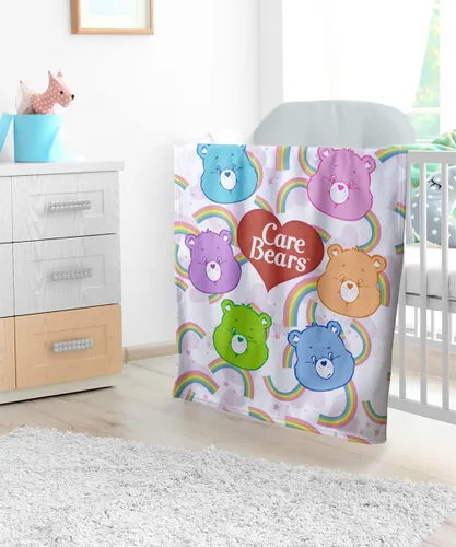 Miniatura 5 de LOGOVISION Care Bears - Manta ligera para bebé, 30 x 40 pulgadas, diseño de cabezas de oso unisex, para bebés y niños