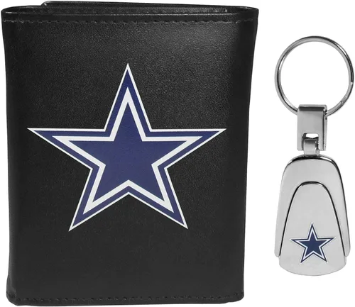 Miniatura 15 de Siskiyou Sports NFL unisex Tri-fold Wallet & Steel Key Chain