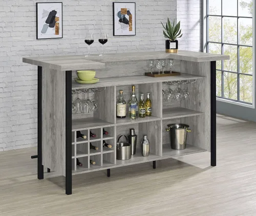 Miniatura 9 de Coaster Furniture Bar Unit Gris Driftwood Negro 182105
