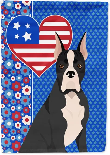 Miniatura 341 de Caroline's Treasures WDK5119GF - Bandera de jardín americana de Airedale Terrier de Estados Unidos, color negro y tostado, bandera decorativa