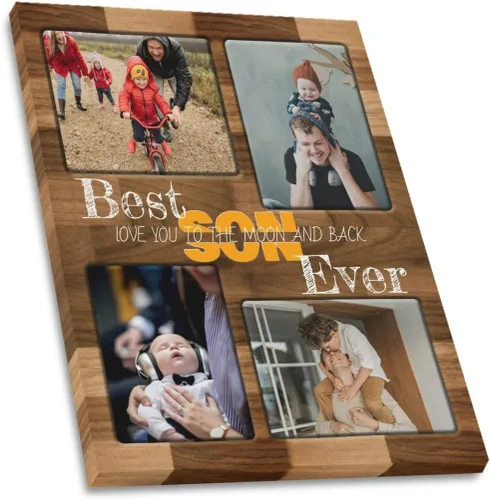 Miniatura 9 de SHIYEL - Impresiones personalizadas en lienzo con foto, regalos de cumpleaños personalizables para tía de sobrina o sobrino, crea un lienzo de pared