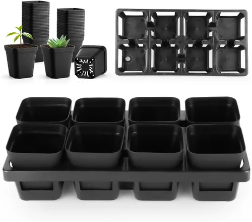 Miniatura 17 de RooTrimmer Paquete de 5 Bandejas para Vivero, Bandeja para Plantas con Capacidad de Transporte y Soporte para Macetas de 24 Celdas, Bandeja