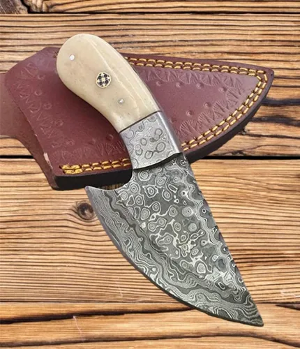 Poshland - Cuchillo hecho a mano de acero de Damasco, colector de hueso - cuchillo hermoso (BC-1093)
