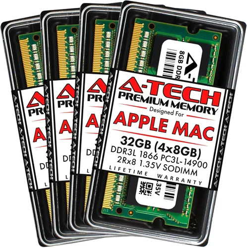 Miniatura 9 de A-Tech 16 GB (2 x 8 GB) RAM para Apple iMac finales de 2015 27 pulgadas Retina 5K DDR3L 1866MHz / 1867MHz PC3L-14900 1.35V 204-Pin SODIMM Kit