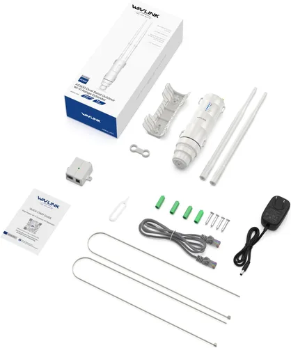 Miniatura 9 de Punto de acceso para exteriores, enrutador/extensor WiFi de largo alcance WAVLINK AC600, IP67 resistente a la intemperie, doble banda 5G+2.4G, PoE