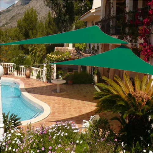 Miniatura 3 de Toldo triangular verde con bloqueo UV, impermeable, para patio, jardín, exterior, patio, 6.56 x 6.56 x 6.56 pies x 6.56 pies