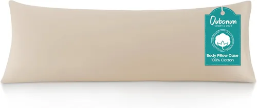 Oubonun Funda de almohada corporal 100% algodón - 800 hilos/21x54, absorbente de humedad y transpirable, funda de almohada corporal de hotel premium