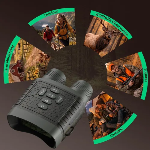 Miniatura 8 de Gafas de visión nocturna 4K, prismáticos de visión nocturna con pantalla de 3 pulgadas, zoom digital 10X, binoculares infrarrojos, batería
