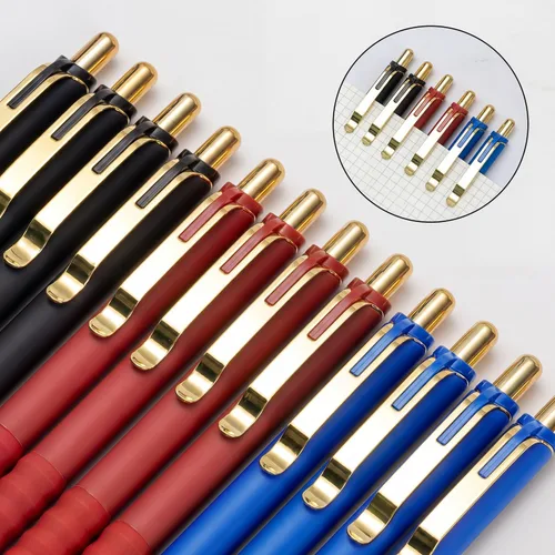 Miniatura 5 de Linbsunne Bolígrafos de punta media de 0.039 in con agarre súper suave para hombres y mujeres, bolígrafos retráctiles