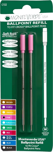 Miniatura 17 de Monteverde Recambios de bolígrafo suave USA para adaptarse a bolígrafos cruzados, punta media, tinta morada, paquete de 2 – Rendimiento de escritura