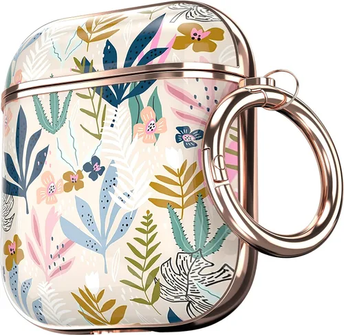 Miniatura 8 de Maxjoy Funda para AirPods, bonita funda protectora rígida para AirPod 2 Gen para mujeres y hombres con llavero para AirPods de 2ª generación de 1ª