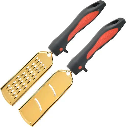 Miniatura 15 de Rallador de queso profesional, rallador de queso de acero inoxidable dorado de mano, rallador de manivela de mano, prácticos utensilios de cocina