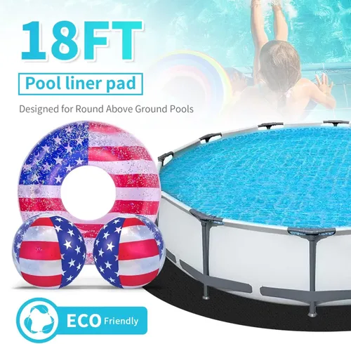 Miniatura 2 de TIEBOLA Almohadilla redonda ecológica para piscina de 12 pies, evita pinchazos y prolonga la vida útil de tu piscina o bañera de hidromasaje