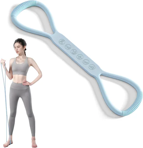 Miniatura 12 de PROIRON Figure 8 Resistance Bands with Handles Exercise Band Stretch Bands for Yoga arm Chest and Shoulder Stretch 8 Shaped Resistance Band for Women