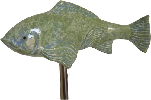 Estatua de jardín de peces Koi, escultura de peces para exteriores, adornos de jardín de peces de resina, escultura de peces para patio, patio, Verde