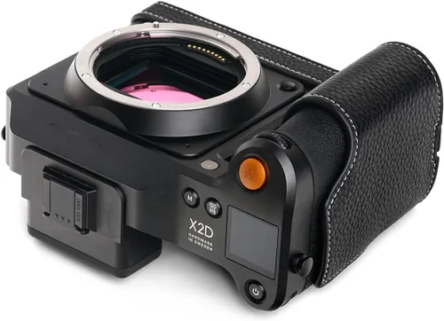 Miniatura 7 de Hecho a mano Cuero auténtico medio cámara caso bolsa cubierta para Hasselblad X2D 100C color negro