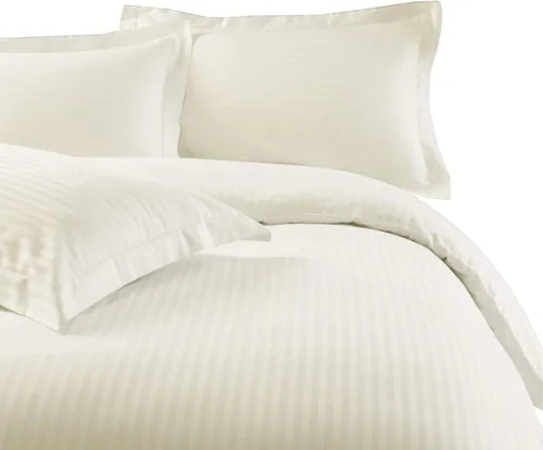 Miniatura 30 de sheetsnthings Juego de ropa de cama a rayas de 300 hilos, 100% algodón, 5 piezas, tamaño individual, extra largo, XL, color negro, 3 piezas y 2