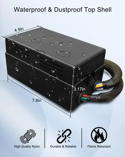 Miniatura 4 de Caja de relés de fusibles impermeable precableada – 15 ranuras ATC/ATO, 10 soportes de relé con relés y fusibles – Bloque para automóvil, camión
