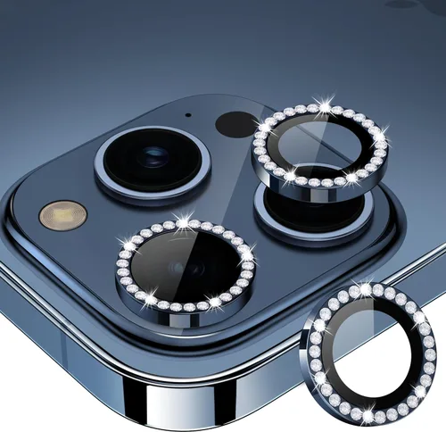 Miniatura 73 de Protector de Lente de Cámara Bling para iPhone 17 Pro / 17 Pro Max, Anillo de Metal con Diamante Individual con Dureza 9H, Protector de Pantalla
