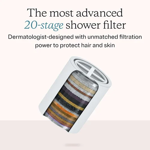 Miniatura 3 de MDhair - Filtro de repuesto para ducha de 20 etapas para cloro, metales pesados y agua dura, restaura la salud del cabello y la piel, se adapta a