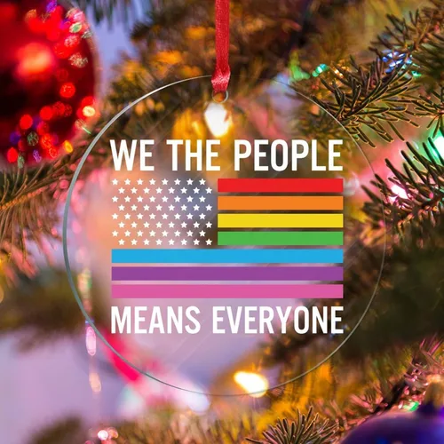 Miniatura 7 de We are All Equal - Adornos de Navidad bisexuales, orgullo arco iris, gay, LGBTQ, decoración de árbol de Navidad, recuerdo, novedad gay, adornos