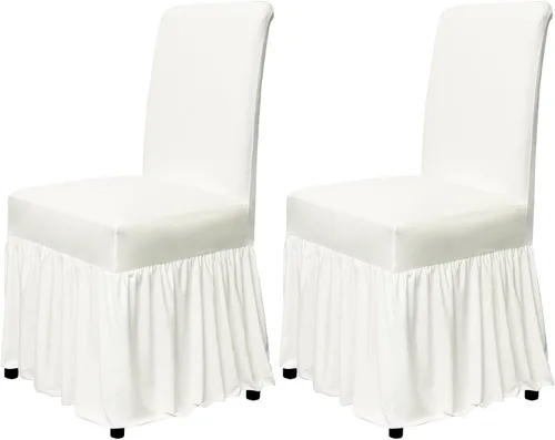 Miniatura 13 de molasofa Juego de 6 fundas para sillas de comedor, fundas elásticas para sillas con falda para cocina, protectores de asiento de cocina, decoración