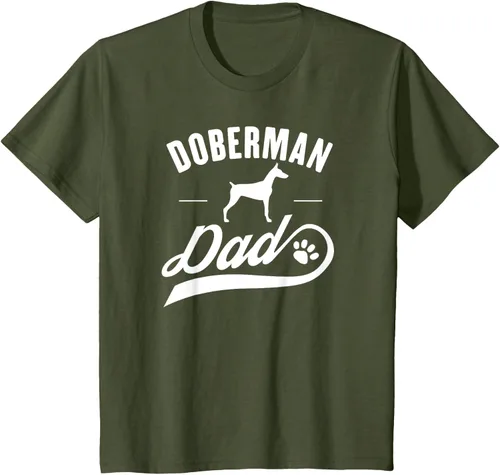 Miniatura 13 de Doberman Dad - Camiseta para amante del dueño del perro, Negro, S