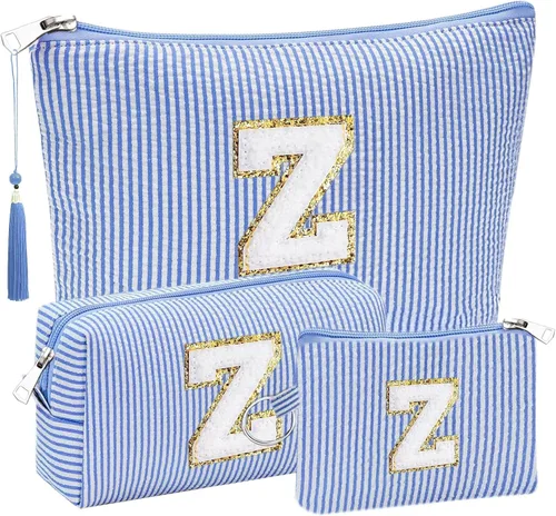 Miniatura 21 de Regalos Iniciales Bolsitas de Cosméticos de Viaje Juegos para Cartera, 3pcs Bolsitas Stoney Clover Dupes Bolsa de Maquillaje, Juego de Bolsas