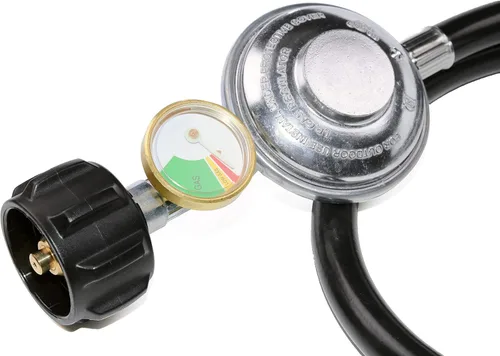 Miniatura 3 de Manguera reguladora de propano de 3 pies con medidor de tanque de propano, piezas de repuesto universales para regulador de parrilla, manguera QCC1
