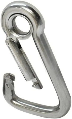Mosquetón marino con ojales de acero inoxidable de 3/8 pulgadas, capacidad de 400 libras