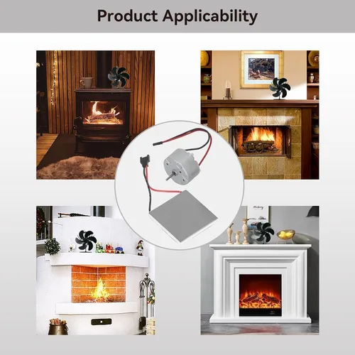 Miniatura 4 de Accesorios para ventilador de chimenea, hoja de generación de energía de motor universal para motor de repuesto y hoja