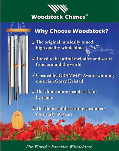 Miniatura 7 de Woodstock Chimes Colección Signature, campanas de templo Woodstock de 25 pulgadas, campanas de viento de jade para decoración de exteriores, patio
