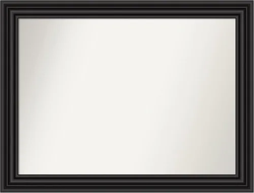 Miniatura 436 de Amanti Art Espejo personalizado, espejo de baño negro puente, espejo de pared o espejo de tocador de baño sobre el fregadero (26 x 26 pulgadas)